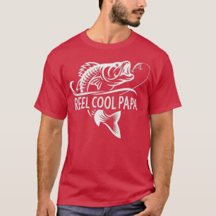 T-shirt Reel Cool Papa Pêche Papa Pêcheur Pêcheur Poisson 
