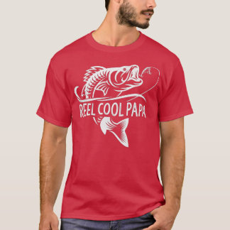 T-shirt Reel Cool Papa Pêche Papa Pêcheur Pêcheur Poisson
