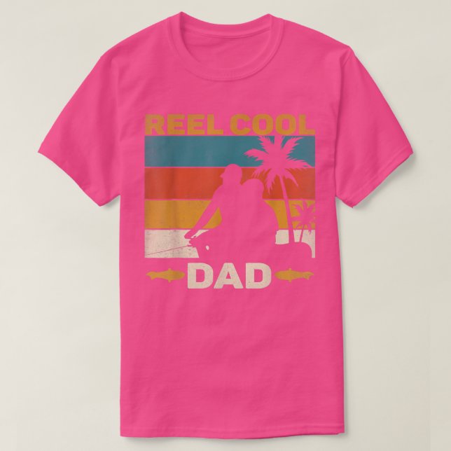 T-shirt Reel Cool Papa Pêcheur Daddy Fête des pères Pêche (Design devant)