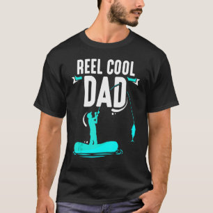 T-shirt Reel Cool Papa Pêcheur Pêcheur Pêcheur Pêche Fishe