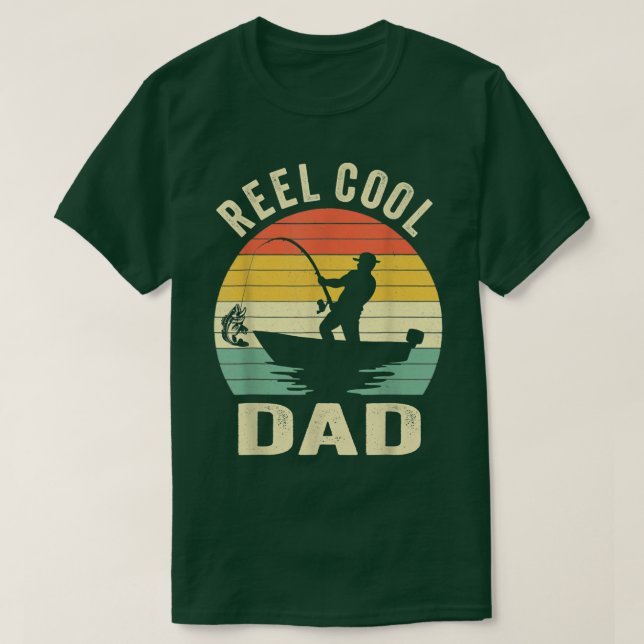 T-shirt Reel Cool PapaPêche papa Fête des pères Cadeau 153 (Design devant)