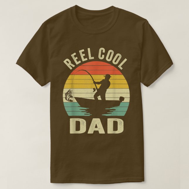 T-shirt Reel Cool PapaPêche papa Fête des pères Cadeau 153 (Design devant)