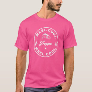 T-shirt Reel Cool Poppa Pêcheur Humour pêcheur Papa Sayin