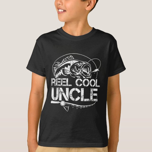 T-shirt Reel Cool Uncle Fishing Daddy Fathers Day Dad For  (Devant)