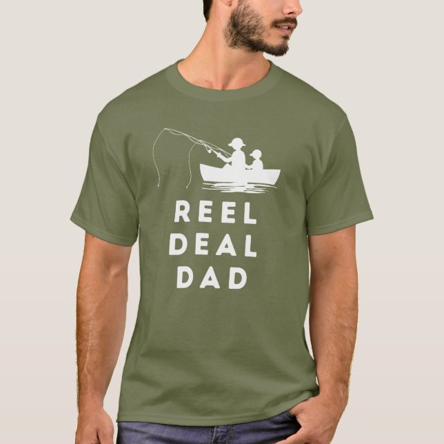 T-shirt Reel Deal Papa Pêche Fête des pères Joke Cadeau (Devant)