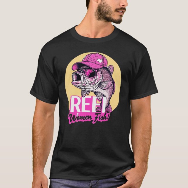 T-SHIRT REEL FEMMES POISSON NOUVEAU MODE CONCEPTEU (Devant)