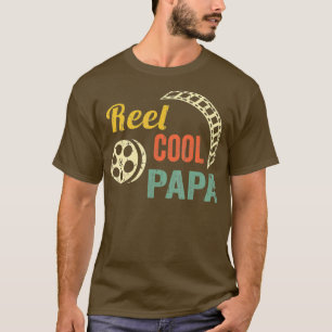 T-shirt Reel Papa Cool Movie Lover Projectioniste Cadeau