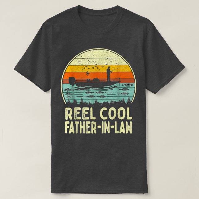 T-shirt Reel Père Cool dans la loi Pêche s Da Pères amusan (Design devant)