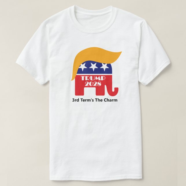 T-shirt Réélire le charme du président Trump 2028 pour le  (Design devant)