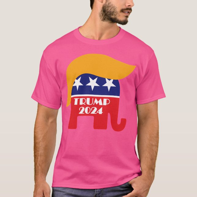 T-shirt Réélire le président Trump Eléphant républicain 20 (Devant)
