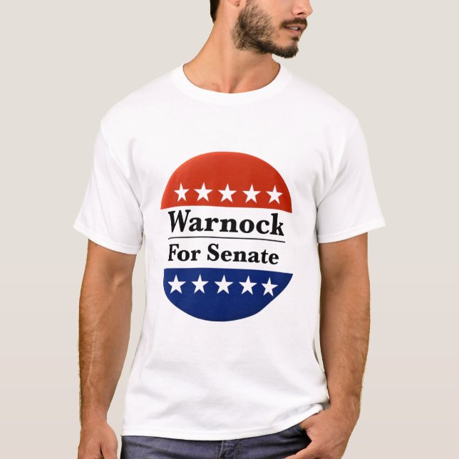 T-shirt Réélire Raphael Warnock au Sénat américain 2022 (Devant)