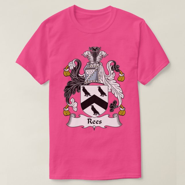 T-shirt Rees Coat of Arms Family (Design devant)
