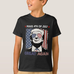 T-shirt Refaire la fête du 4 juillet grande à nouveau Trum
