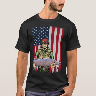 T-shirt Refaire la pêche grande à nouveau drôle Trump bass