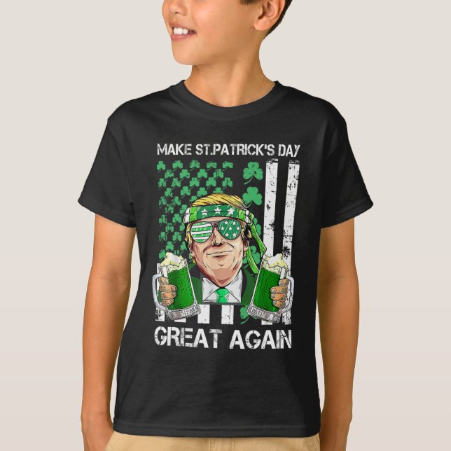 T-shirt Refaire la Saint-Patrick Grande Encore Drôle Trum (Devant)