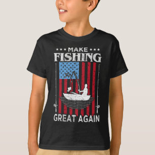 T-shirt Refaisons la pêche grande à nouveau Trump drôle pê