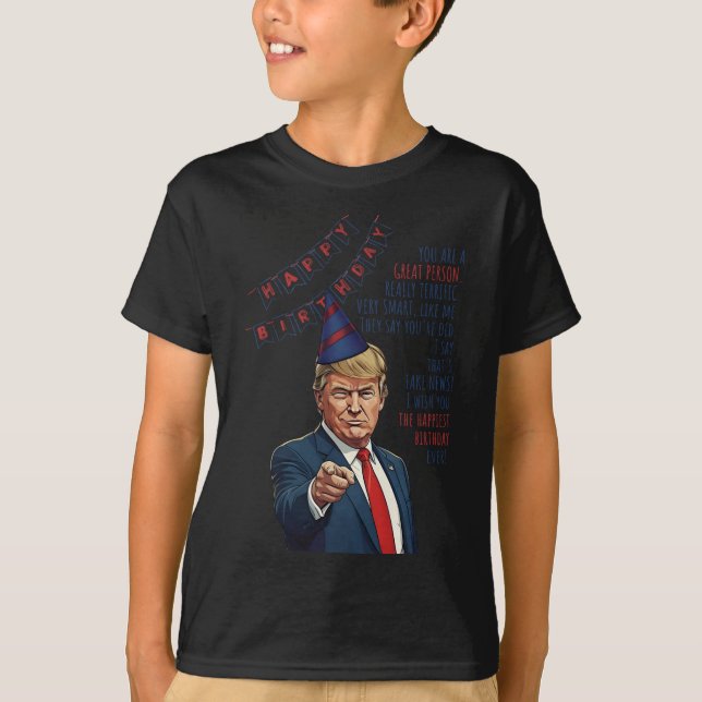 T-shirt Refaisons Mon Anniversaire Encore Donald Trump Tee (Devant)