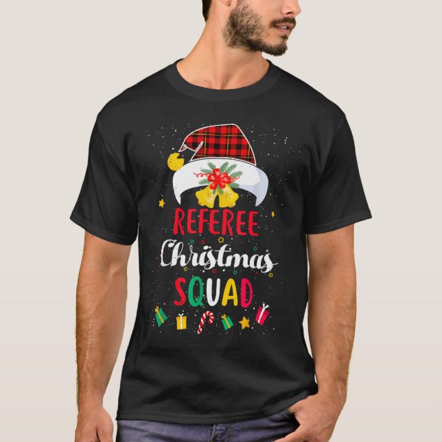 T-shirt Referee Christmas Squad Santa Hat Umre Match  (Devant)