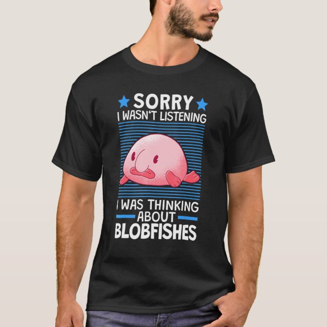 T-shirt Réfléchir au blobfish mème laid poisson blob (Devant)