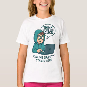 T-shirt Réfléchir avant de cliquer - Sensibilisation à la 