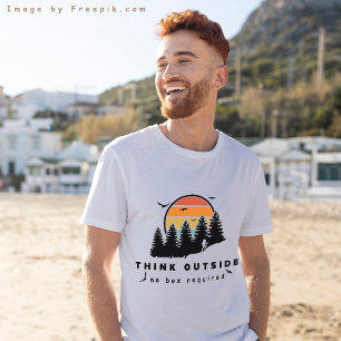 T-shirt Réfléchir hors de la boîte Aucune case requise