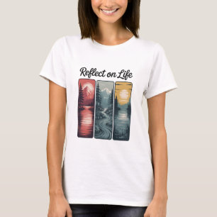 T-shirt Réfléchir sur le lac de montagne de la vie Vibes N