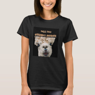 T-shirt Réfléchissez moins, plus d'imbécile, Alpaca toofy 