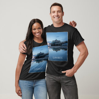 T-shirt Reflets de la jetée de Blankenberge à l'heure bleu
