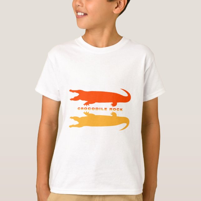 T-shirt Réflexion crocodile (orange) (Devant)
