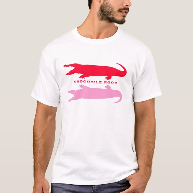 T-shirt Réflexion crocodile (rouge) (Devant)
