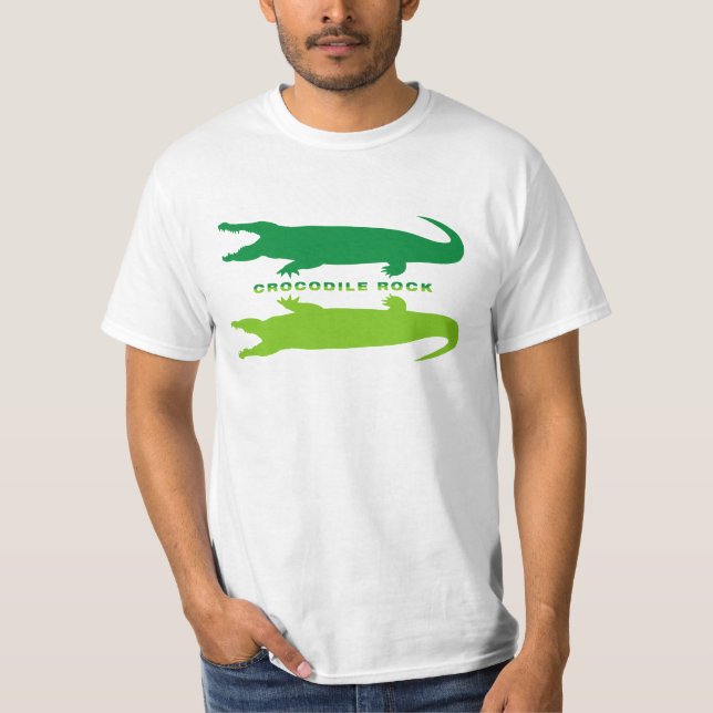 T-shirt Réflexion crocodile (vert) (Devant)