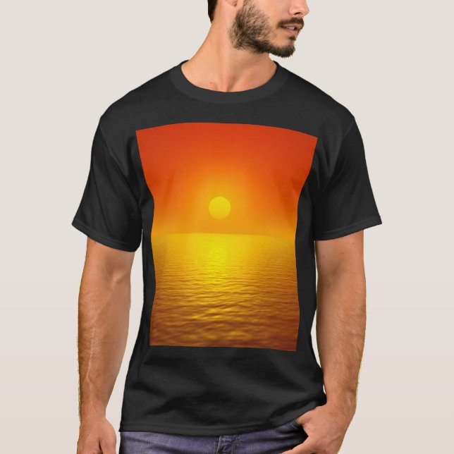T-shirt Réflexion du coucher de soleil (Devant)