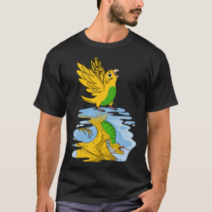 T-shirt Réflexion Perroquet & Dragon I Yellow Budgie Budge