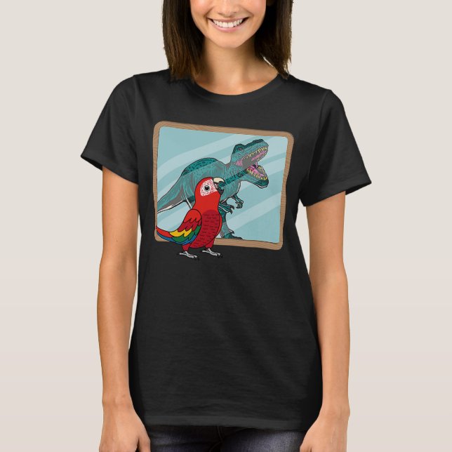 T-shirt Réflexion Perroquet & Rex I Scarlet Macaw (Devant)