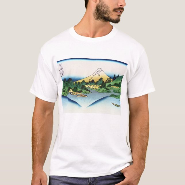 T-shirt Réflexion sur le lac Misaka de la province de Kai (Devant)