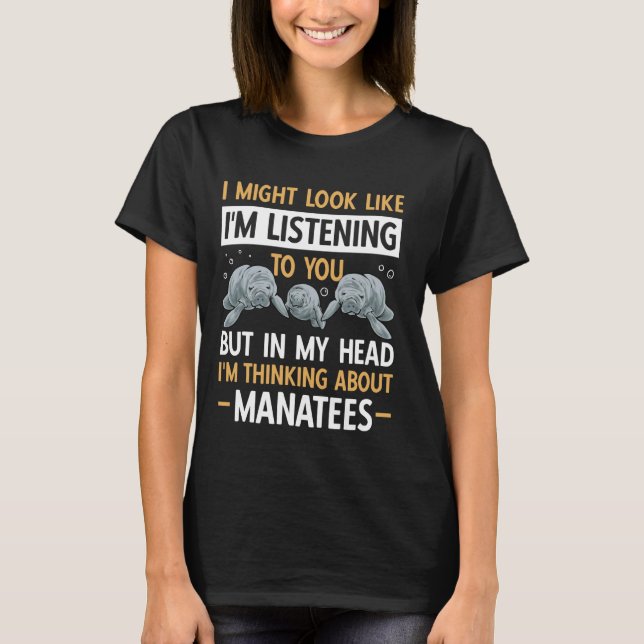 T-shirt Réflexion sur les lamantins Manatee (Devant)