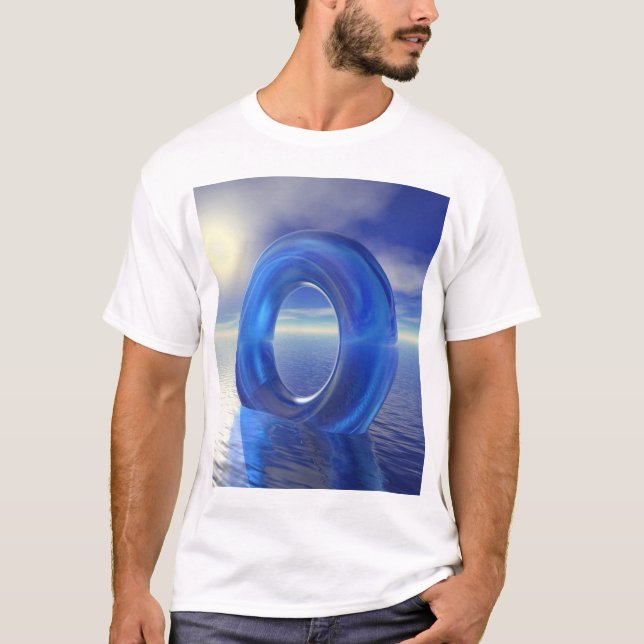 T-shirt Réflexions bleues (Devant)
