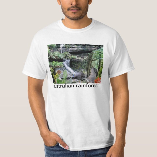 T-shirt RÉFLEXIONS de forêt tropicale d'Australien d'once (Devant)