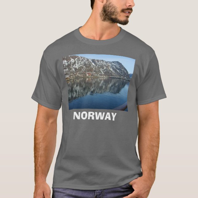 T-shirt Réflexions de la Norvège, fjord (Devant)