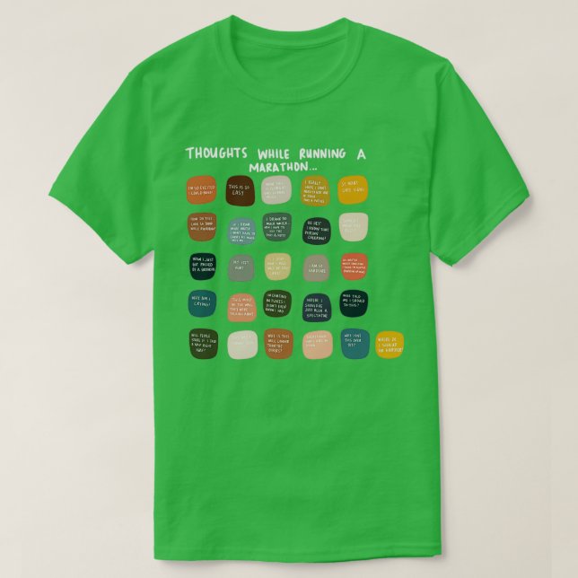 T-shirt Réflexions pendant un marathon (Design devant)