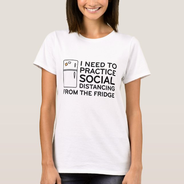 T-shirt Réfrigérateur de distanciation sociale (Devant)