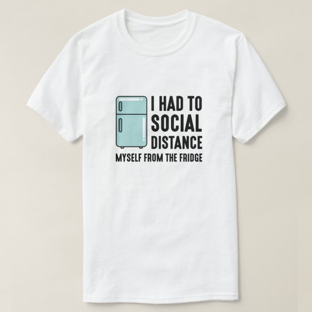 T-shirt Réfrigérateur de distanciation sociale (Design devant)