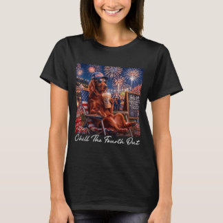 T-shirt Refroidir le quatrième de drôle Setter irlandais c