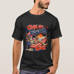 T-shirt Refroidir le quatrième patriotique de la plage de