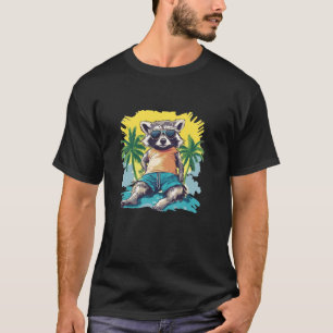 T-shirt Refroidissement avec ce Raccoon amusant dans les m