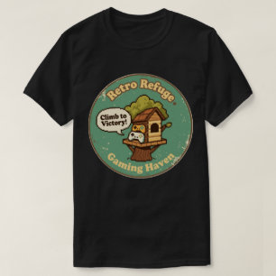 T-shirt Refuge Rétro Paradis du Jeu Pixel Treehouse