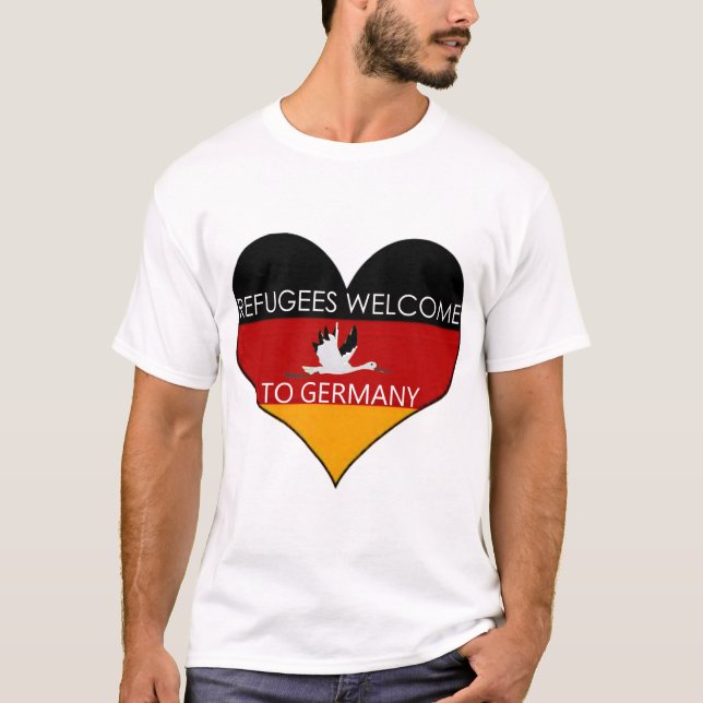 T-shirt refugees welgees to germany (Devant)