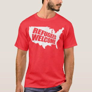 T-shirt Réfugiés Bienvenue Manifestation Aux Etats-Unis Po