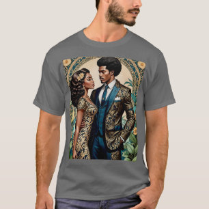 T-shirt Regal Black Love Art Nouveau Tee