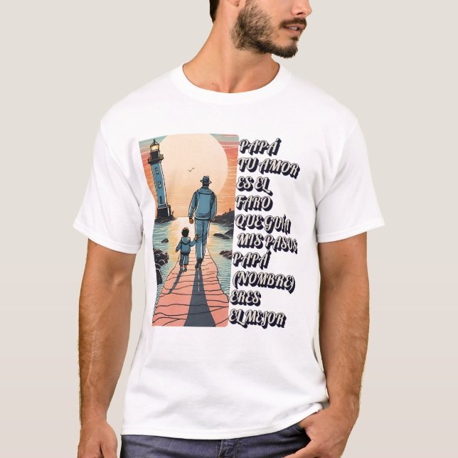 T-SHIRT REGALO PERSONALIZADO PARA PAPA (NOMBRE) (Devant)